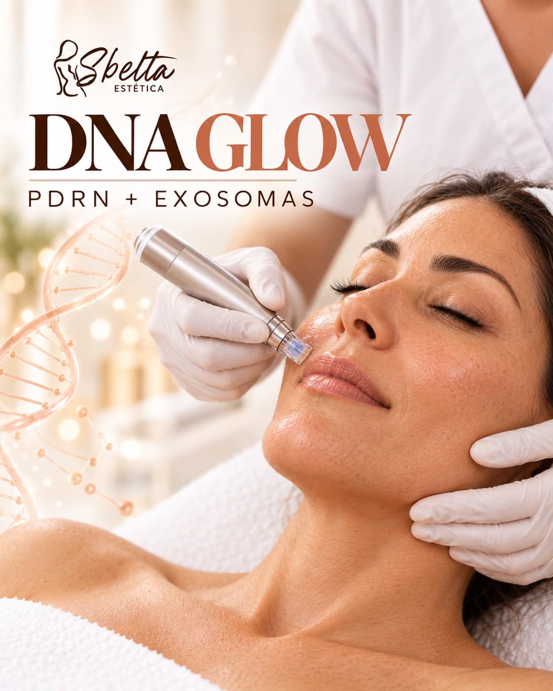 DNA Glow - PDRN + Exosomas: protocolo facial de Sbelta Estética